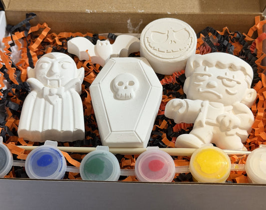 Dracula and Zombie Spooky Night Halloween Fall Paint Kit