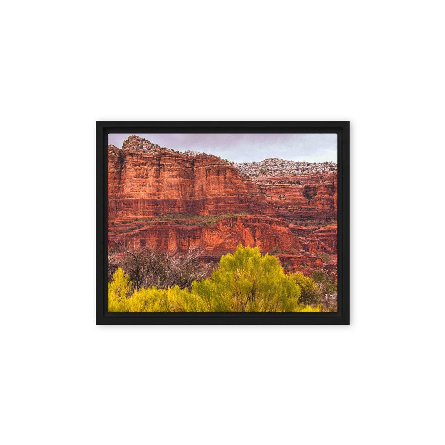 Sedona Arizona Red Rock Mountains Framed Canvas Print Art
