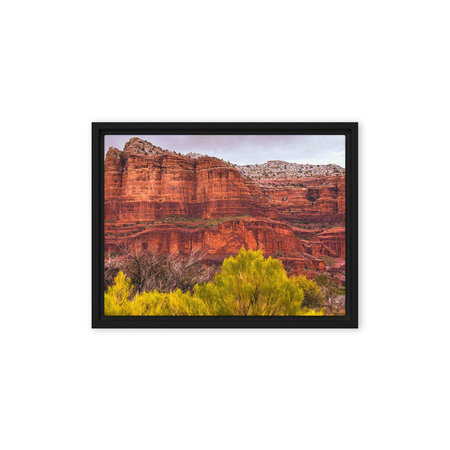 Sedona Arizona Red Rock Mountains Framed Canvas Print Art