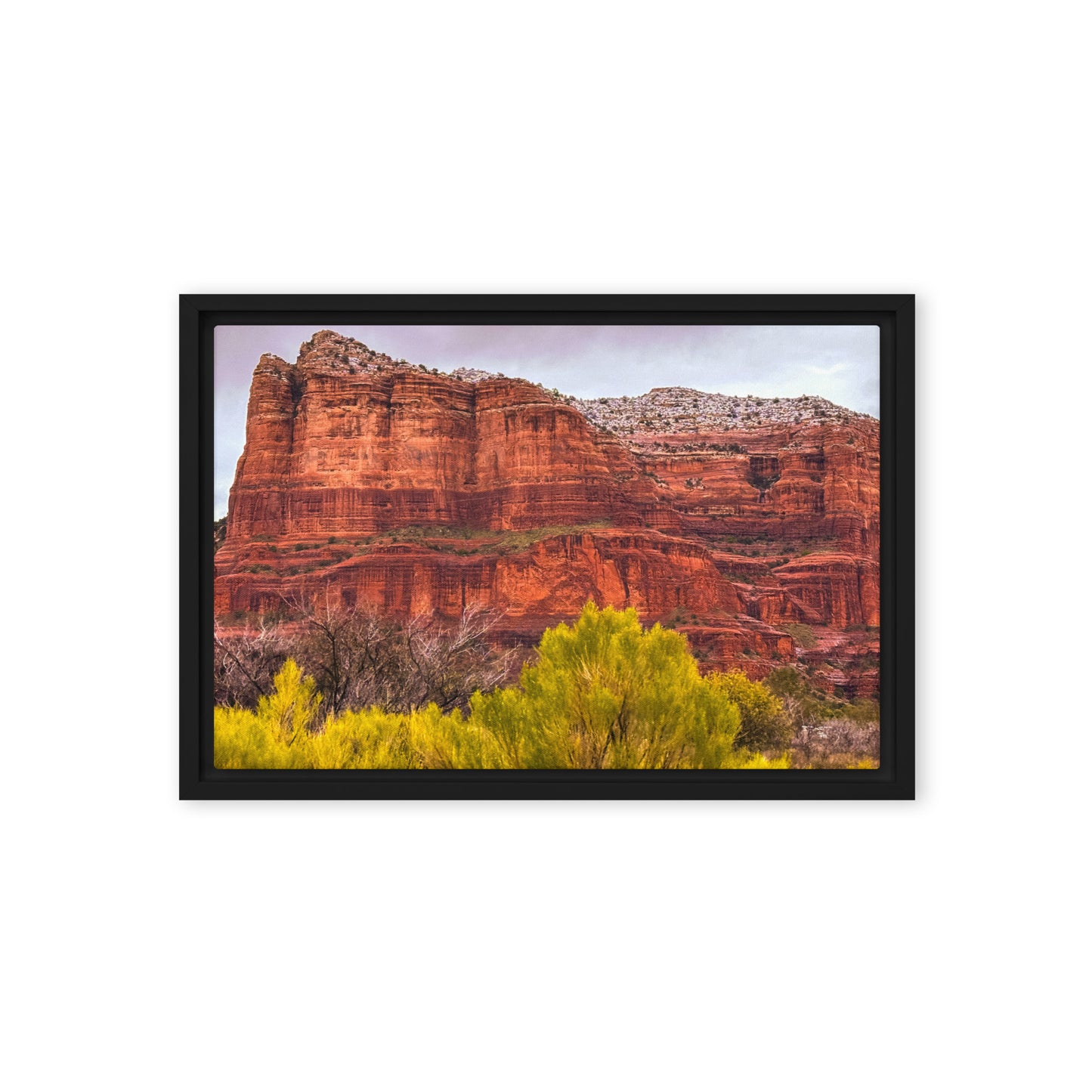 Sedona Arizona Red Rock Mountains Framed Canvas Print Art