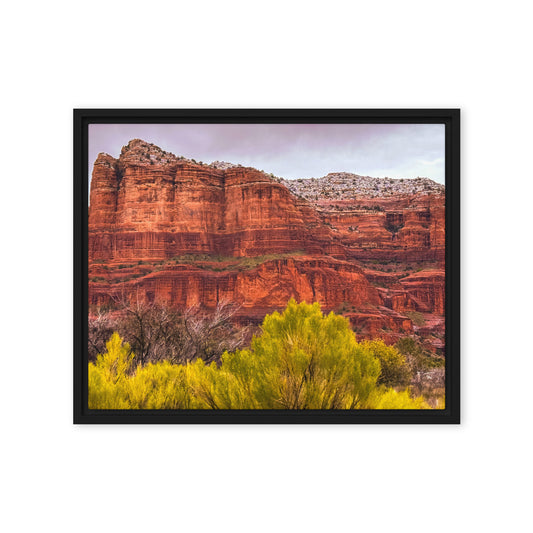 Sedona Arizona Red Rock Mountains Framed Canvas Print Art