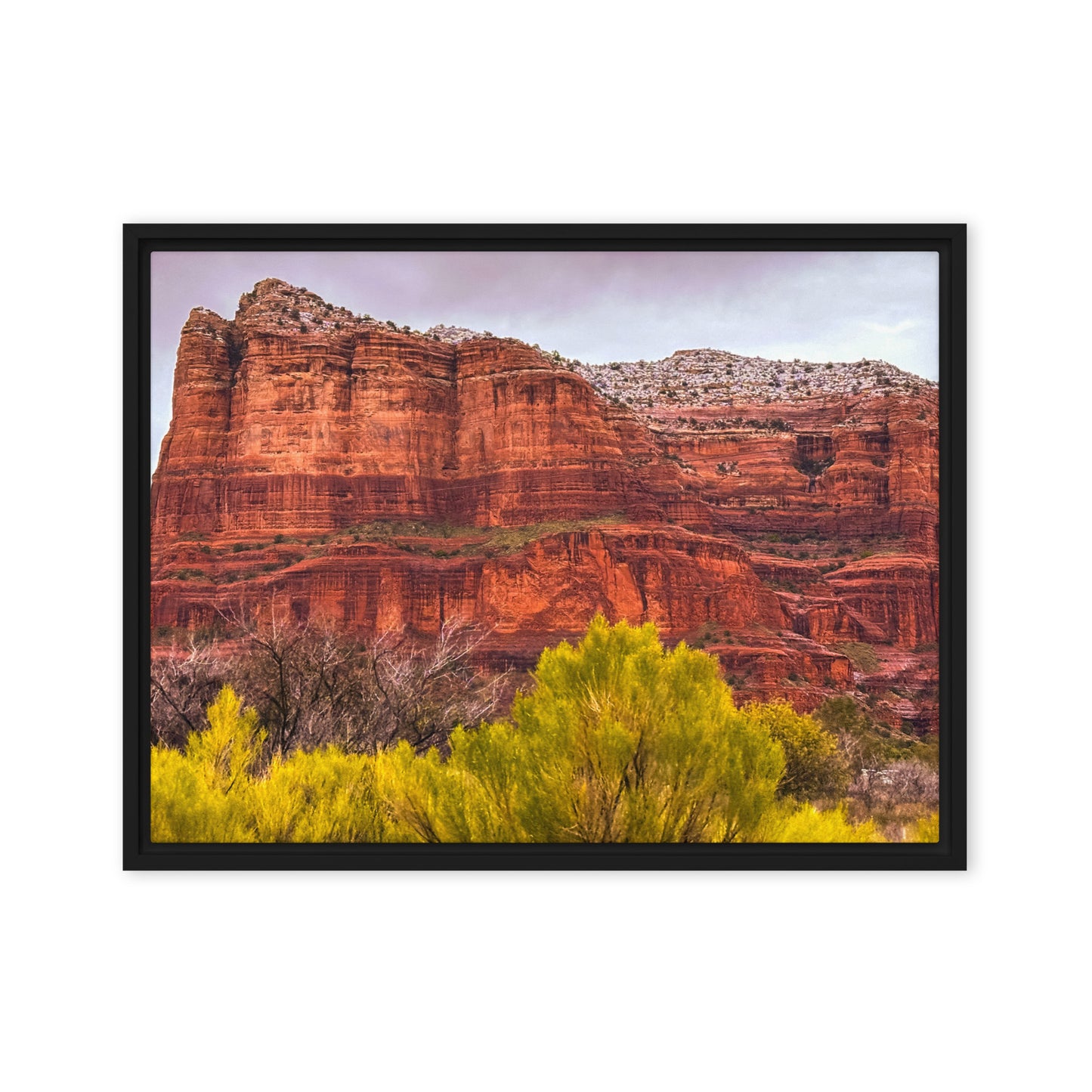 Sedona Arizona Red Rock Mountains Framed Canvas Print Art