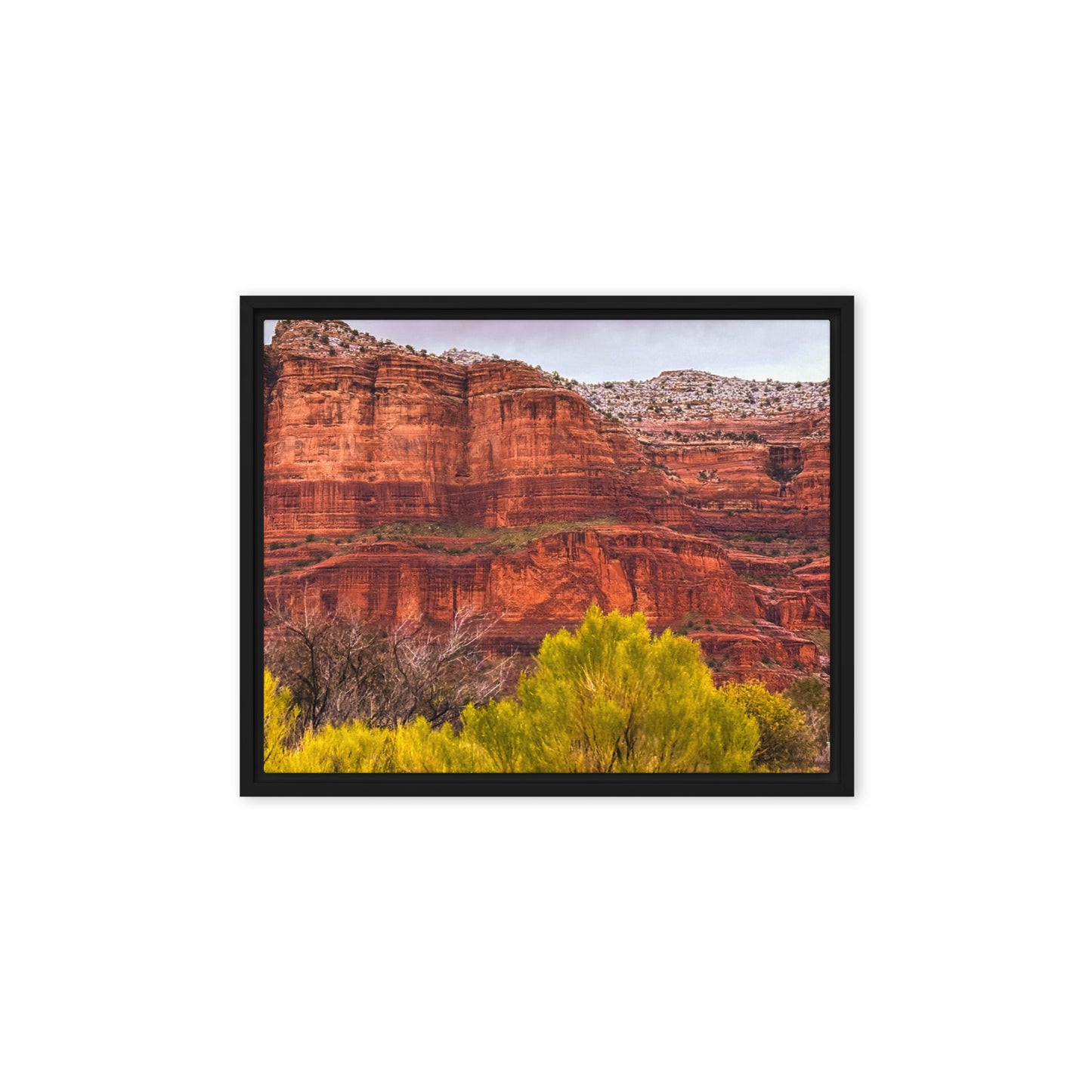 Sedona Arizona Red Rock Mountains Framed Canvas Print Art
